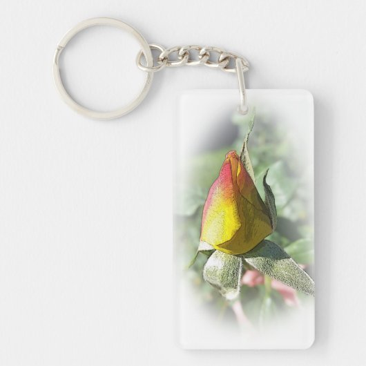 Porte-clés rose jaune (Devant)