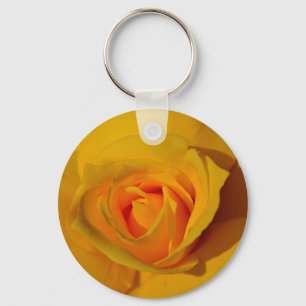 Porte-clés Rose jaune élégante florale