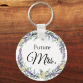 Porte-clés Rose jaune lavande et Eucalyptus (Recto)