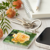 Porte-clés Rose jaune orange (Devant Droit)