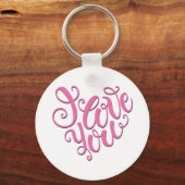 Porte-clés Rose Je T'Aime (Recto)