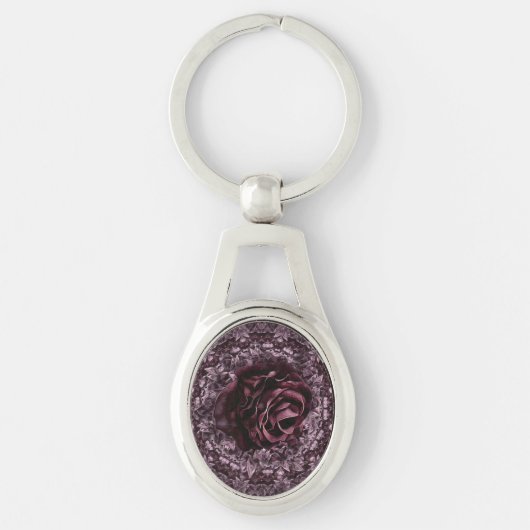 Porte-clés Rose Mandala (Devant)