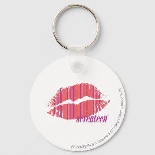 Porte-clés Rose mince de rayures