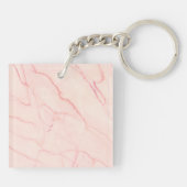 Porte-clés Rose Or couleur marbre rose clair (Dos)