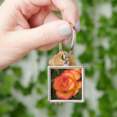 Porte-clés Rose orange (main)