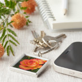 Porte-clés Rose orange (Côté)
