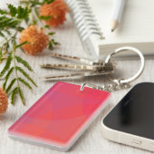 Porte-clés rose, orange, moderne, simple, cool, art tendance (Devant droit)