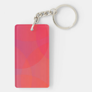 Porte-clés rose, orange, moderne, simple, cool, art tendance