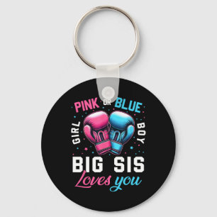 Porte-clés Rose Ou Bleu Big Sis Aime Vous Boxer Genre Revea