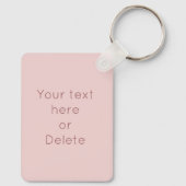 Porte-clés Rose Pâle avec Ensemble de Nom ou Monogramme Sombr (Verso)