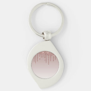 Porte-clés Rose Parties scintillant or Lecteurs liquides