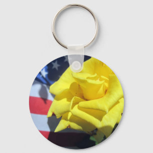 Porte-clés Rose patriotique
