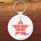 Porte-clés Rose plaid 3 (Recto)