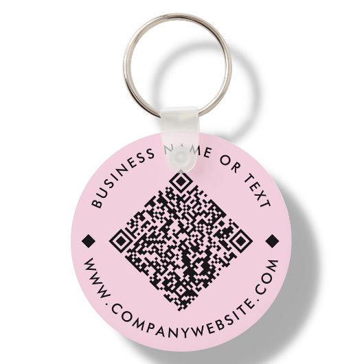 Porte-clés Rose | Porte - clé de code QR personnalisé profess