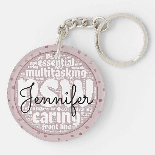 Porte-clés ROSE PSW Gold (Dos)