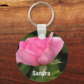 Porte-clés Rose rose Ajouter votre nom Porte - clé (Recto)