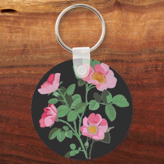 Porte-clés Rose rose chintzy (Recto)