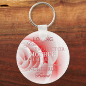 Porte-clés Rose rose pour maman (Recto)