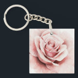 Porte-clés Rose rose rose<br><div class="desc">Rose I par Grace Popp. Dispose d'un rose tout proche dans une belle palette muette.</div>