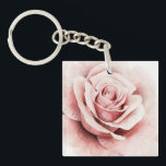 Porte-clés Rose rose rose<br><div class="desc">Rose I par Grace Popp. Dispose d'un rose tout proche dans une belle palette muette.</div>