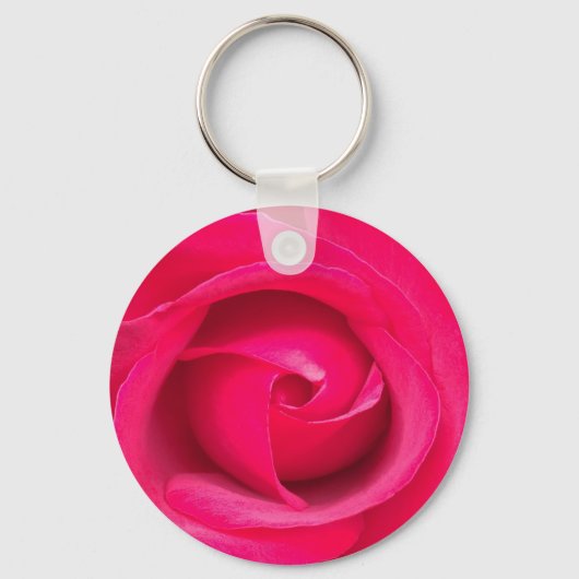 Porte-clés Rose rose rouge romantique (Recto)