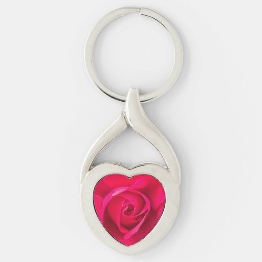Porte-clés Rose rose rouge romantique v2 (Devant)