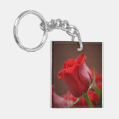 Porte-clés Rose rouge (Devant gauche)