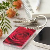 Porte-clés Rose rouge (Devant droit)