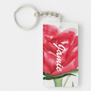 Porte-clés Rose rouge