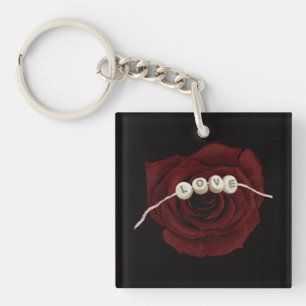 Porte-clés Rose rouge
