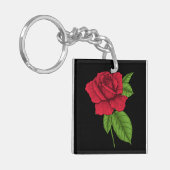 Porte-clés Rose rouge 2 (Devant gauche)