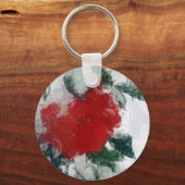 Porte-clés Rose rouge en neige (Recto)