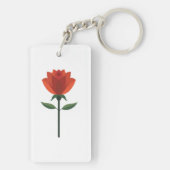Porte-clés Rose rouge intemporelle (Dos)
