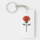 Porte-clés Rose rouge intemporelle (Devant)