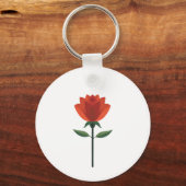 Porte-clés Rose rouge intemporelle (Recto)