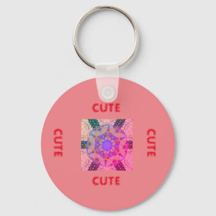 Porte-clés ROSE_ROUGE mignon