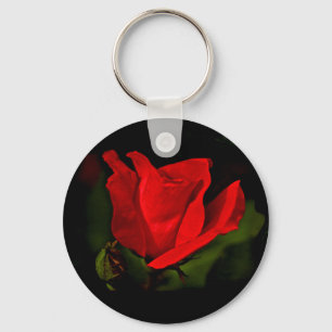 Porte-clés Rose rouge - Passion noire