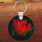 Porte-clés Rose rouge - Passion noire (Recto)