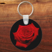 Porte-clés Rose rouge sur Arrière - plan noir (Recto)