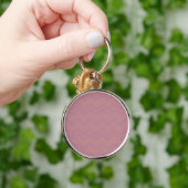 Porte-clés Rose, simple, moderne, cool, motif en zigzag tenda (Main)