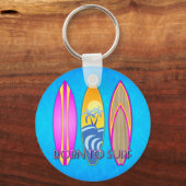 Porte-clés Rose soutenu pour surfer (Recto)