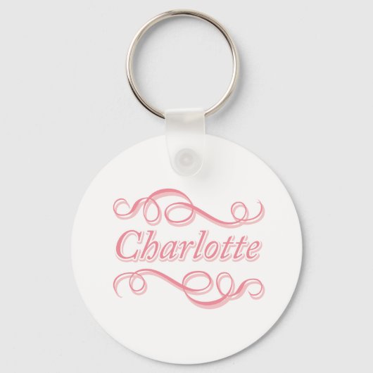 Porte-clés Rose Swirl Charlotte (Recto)
