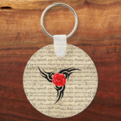 Porte-clés Rose Tattoo (Recto)