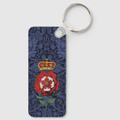 Porte-clés Rose Tudor rouge et blanc (Verso)