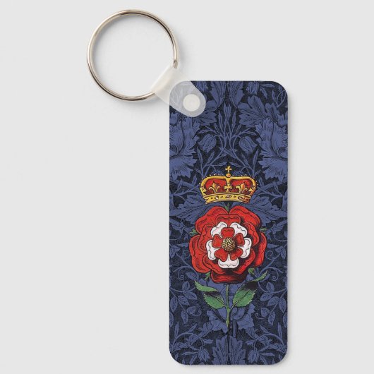Porte-clés Rose Tudor rouge et blanc (Recto)