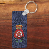 Porte-clés Rose Tudor rouge et blanc (Verso)