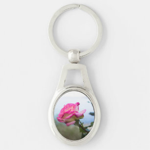 Porte-clés Rose unique rose