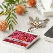 Porte-clés Roses à fleurs roses (Côté)