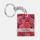 Porte-clés Roses à fleurs roses (Devant gauche)
