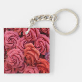 Porte-clés Roses à fleurs roses (Dos)